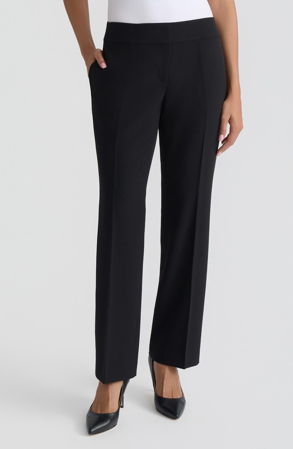 カスパール レディース ボトムス レギンス 縮緬 ブーツとり捨てる ズボン下 ブーツ KASPER Ava Stretch Crepe Bootcut Pants Black 黒いこと