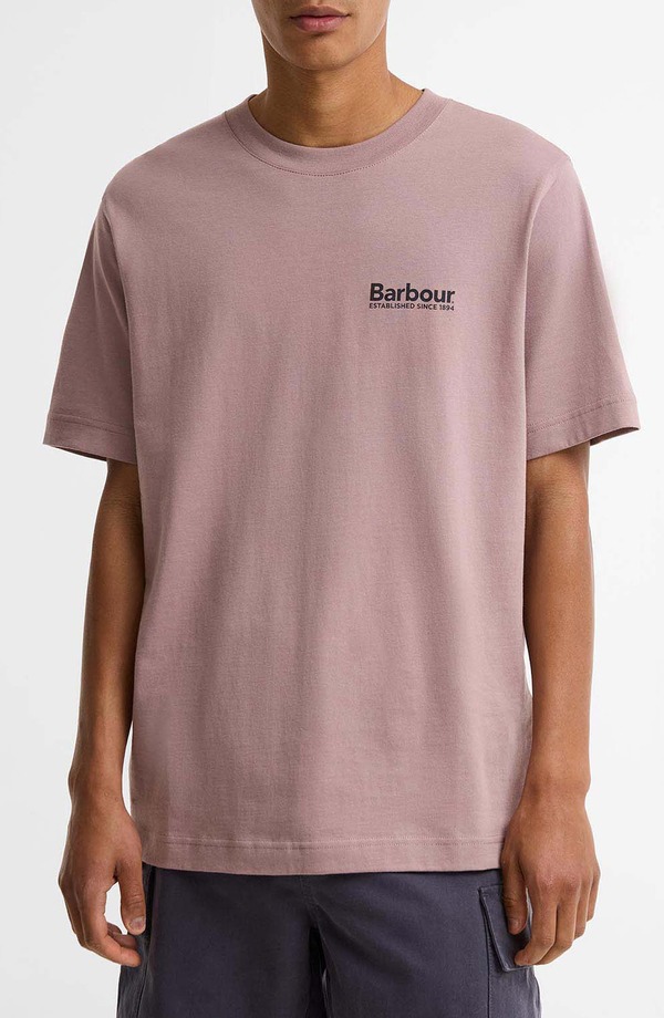 バブアー メンズ トップス Tシャツ グラフィック Barbour Moonwell Graphic T-Shirt Ironstone|ReVida 店