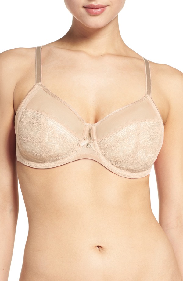 シャンテル レディース アンダー御召しもの ブラ Chantelle Lingerie Revele Moi Perfect Fit Underwire Bra Nubuck