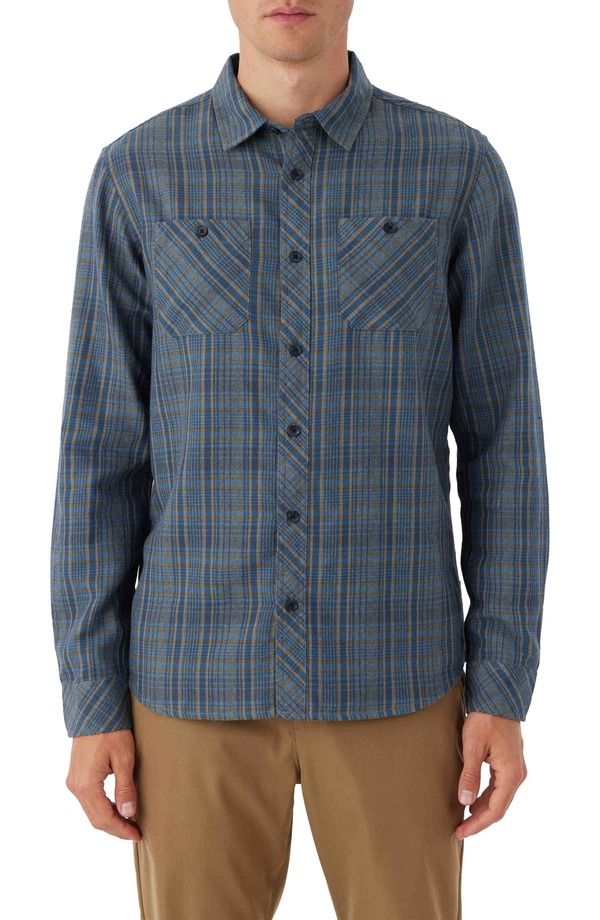 オニール メンズ トップス プルオーバー O\u0027Neill OG Jonez Flannel Button-Up Shirt Heather Grey 薄墨色