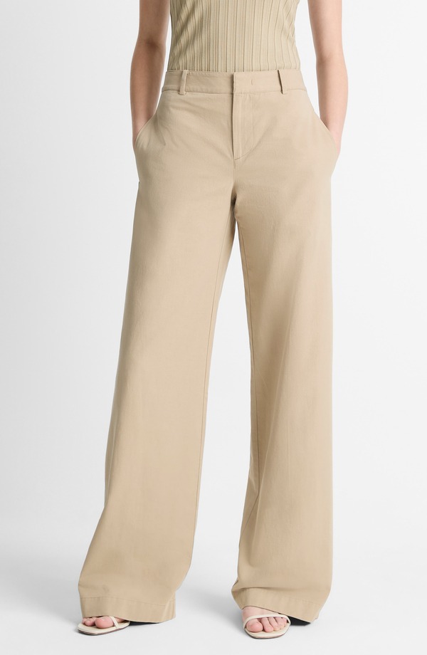ヴィンス レディース ボトムス レギンス ワイドレッグ ズボン下 綿織物 Vince Cotton Wide Leg Pants Mojave