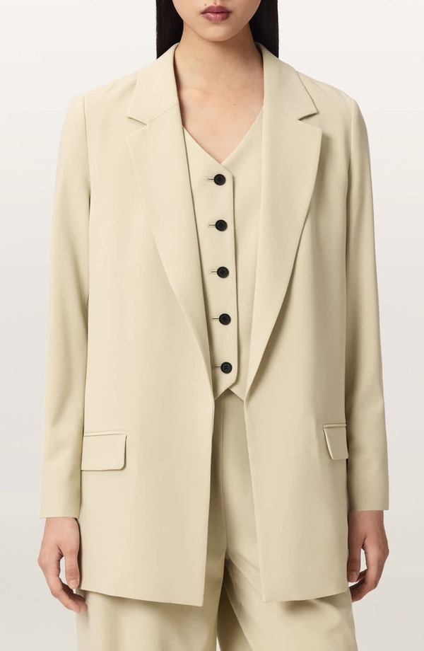 オールセインツ レディース アウター ジャケット・ブルゾン ブレザー AllSaints Aleida Long Blazer Haze Green グリーン｜ReVida 店