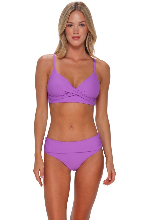 サンセッツ レディース アンダー御召しもの ブラ Sunsets Lyla Bralette Bikini Swimsuitop Berry Burst