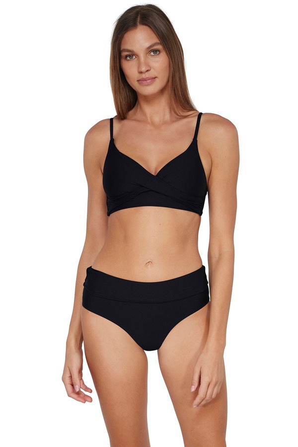 サンセッツ レディース アンダー御召しもの ブラ Sunsets Lyla Bralette Bikini Swimsuitop Black 黒いこと