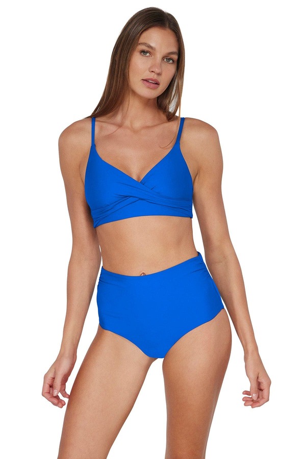サンセッツ レディース アンダー御召しもの ブラ Sunsets Lyla Bralette Bikini Swimsuitop Electric Blue 青碧
