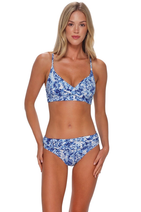 サンセッツ レディース アンダー御召しもの ブラ Sunsets Lyla Bralette Bikini Swimsuitop Island Ink Rib