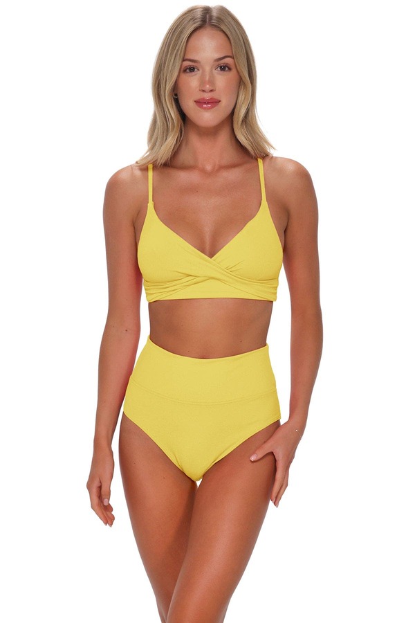 サンセッツ レディース アンダー御召しもの ブラ Sunsets Lyla Bralette Bikini Swimsuitopineapple Crepe
