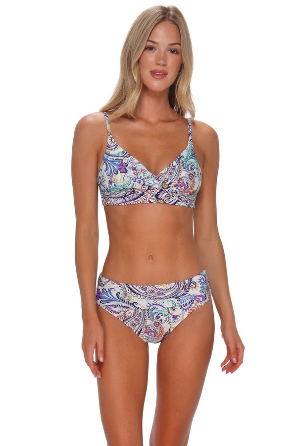 サンセッツ レディース アンダー御召しもの ブラ Sunsets Lyla Bralette Bikini Swimsuitop Tide Pool Twist