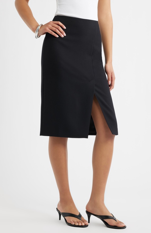 オープンエディット レディース 下つ方スコート Open Edit Icon Pencil Skirt Black 黒いこと