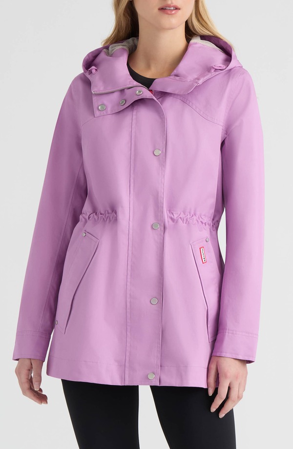 山立ち レディース アウター 厚地の外套 上衣 Hunter Adela Hooded Waterproof Jacket Mystic Peony