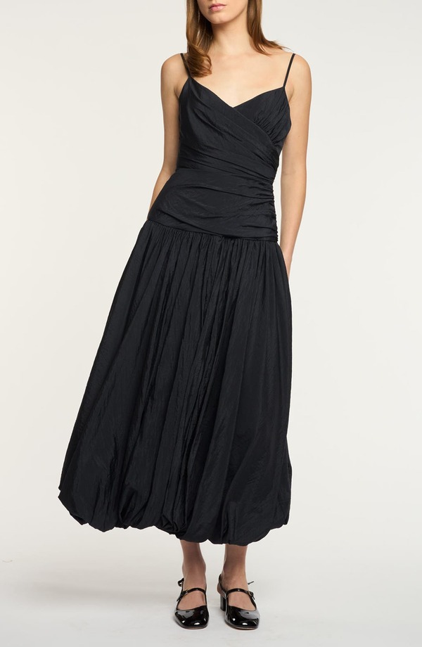 サンク セプト レディース トップス 衣裳 Cinq Sept Fia Bubble Hem Dress Black 黒いこと