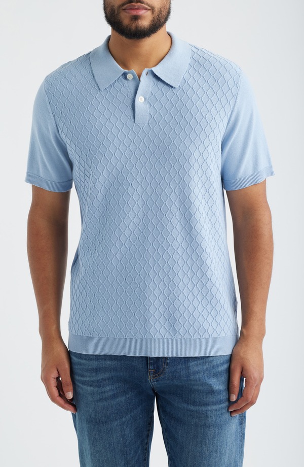 ジェームスカンベル メンズ トップス スポーツシャツ スウェーター James Campbell Diama Polo Sweater Water