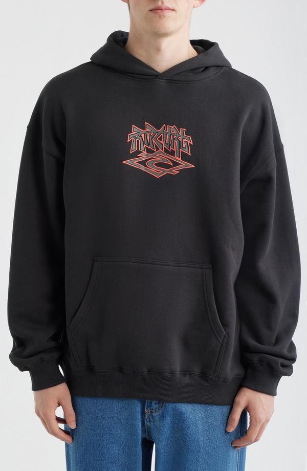 下唇長い巻き毛 メンズ アウター パーカー・スウェット グラフィック Rip Curliquid Trips Graphic Hoodie Washed Black 黒いこと