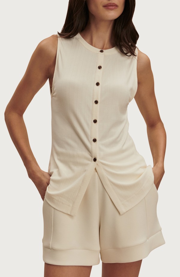 バーレイ レディース トップス シャツ Varley Latia Button-Up Tank Birch｜ReVida 店