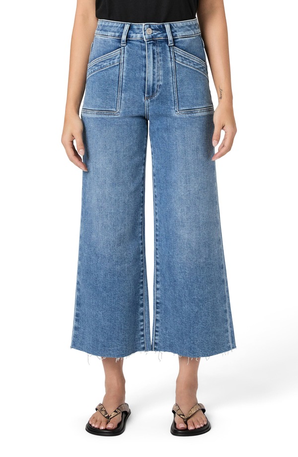 ページ レディース ボトムス 心地好いズボン下 ワイドレッグ デニム PAIGE Anessa Crop Wide Leg Jeans Veritas