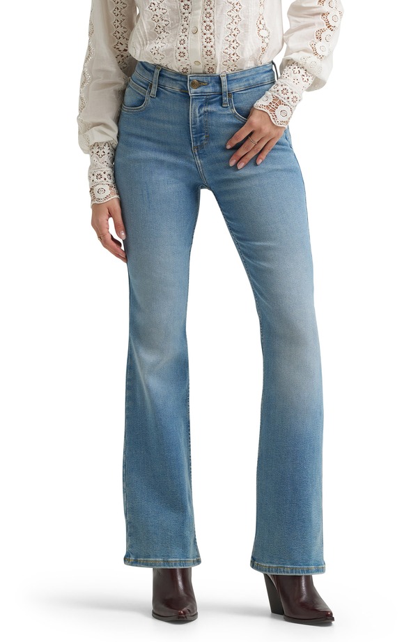 ロバート・エドワード・リー レディース ボトムス ジーンズズボン下 ブーツ撥ねのける ブーツ デニム Leever Fit Mid Rise Bootcut Jeans Around The Bend