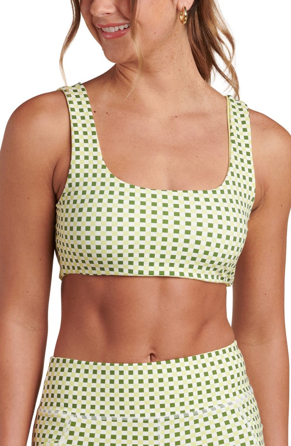 ラブランカ レディース アンダー御召しもの ブラ La Blanca Checkpoint Reversible Sports Bra Lime 菩提樹