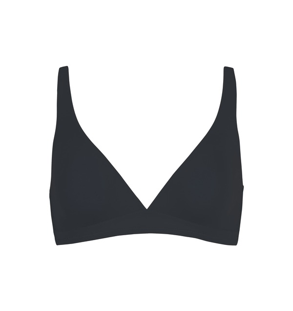 ユイット レディース アンダー御召しもの ブラ Huit Coton Bio Bralette Black 黒いこと