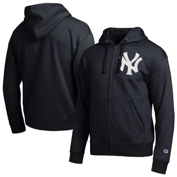 はやりっ子 メンズ アウター パーカー・スウェット Men\u0027s Champion Black New York Yankees All-Star Full-Zip Hoodie Black 黒いこと