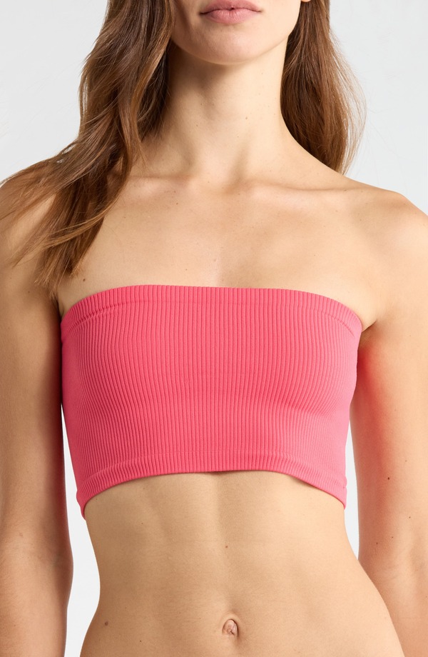 フリーピープル レディース アンダー御召しもの ブラ Free People Amelia Bandeau Bra Tart Berry