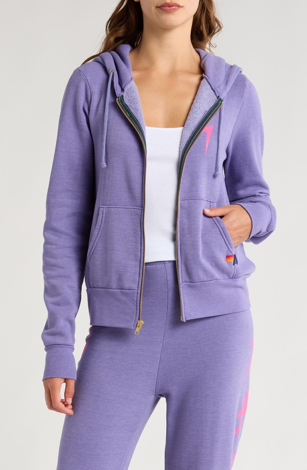アヴィエイターネイション レディース アウター パーカー・スウェット Aviator Nation Bolt Z Hoodie Lavender/ Neon Pink サクラ色