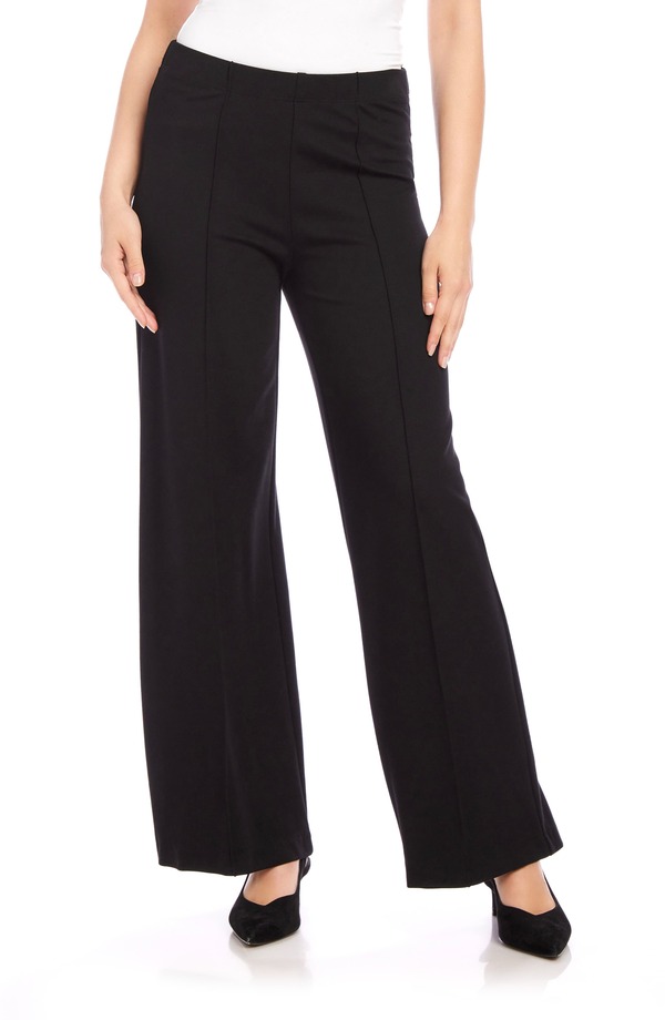 カレンケーン レディース ボトムス レギンス ワイドレッグ ズボン下 Karen Kane Luna Ponte Wide Leg Pants Black 黒いこと