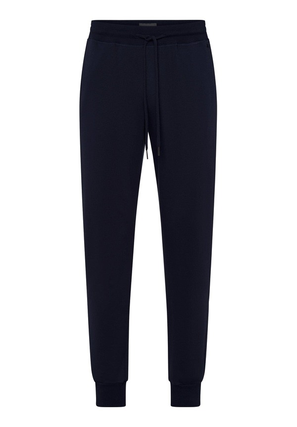 ハンロ メンズ ボトムス 心地好いズボン下 綿織物 Hanro Living Cotton Drawstring Lounge Pants Black Iris 黒いこと