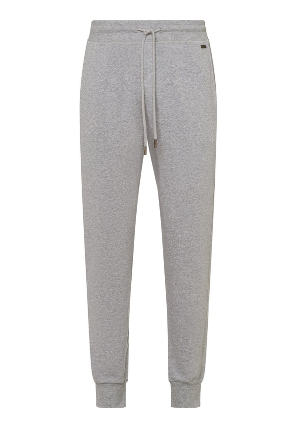 ハンロ メンズ ボトムス 心地好いズボン下 綿織物 Hanro Living Cotton Drawstring Lounge Pants Grey Melange 薄墨色