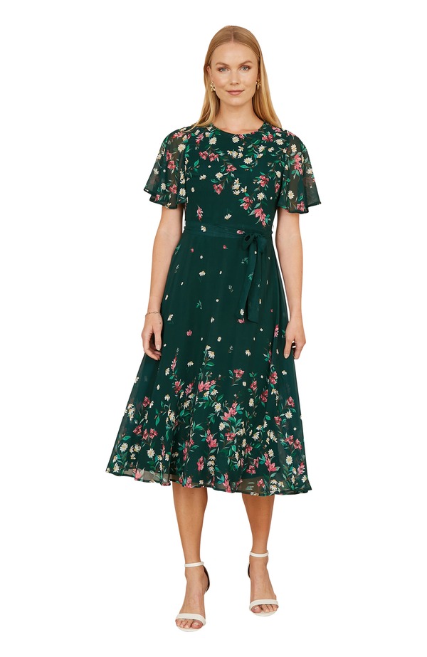 ユミキム レディース トップス 衣装 スピード競技 Yumi Daisy Mirror Placement Skater Dress Green 緑であること