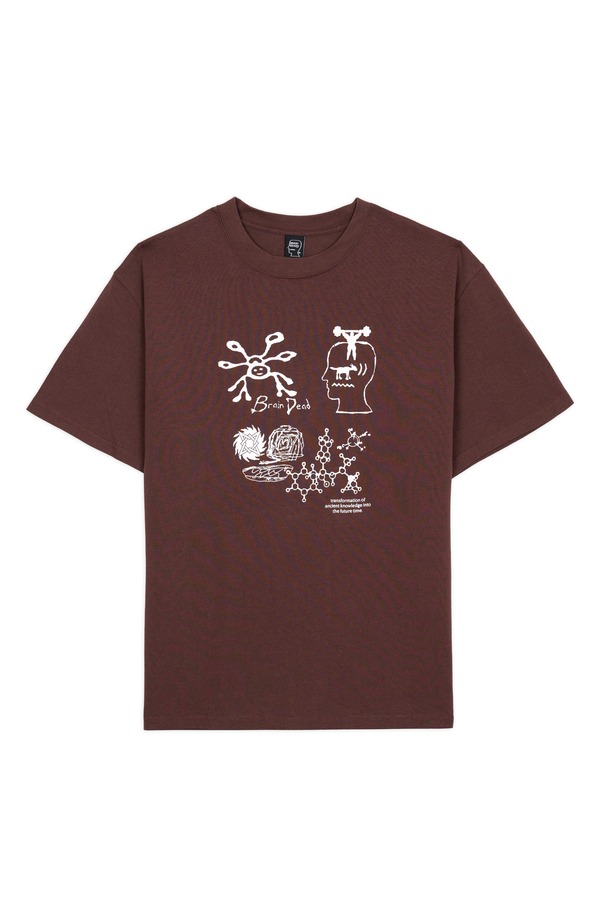 ブレインデッド メンズ トップス ティーシャツ 綿織物 グラフィック Brain Dead Ancient Knowledge Cotton Graphic T-Shirt Berry