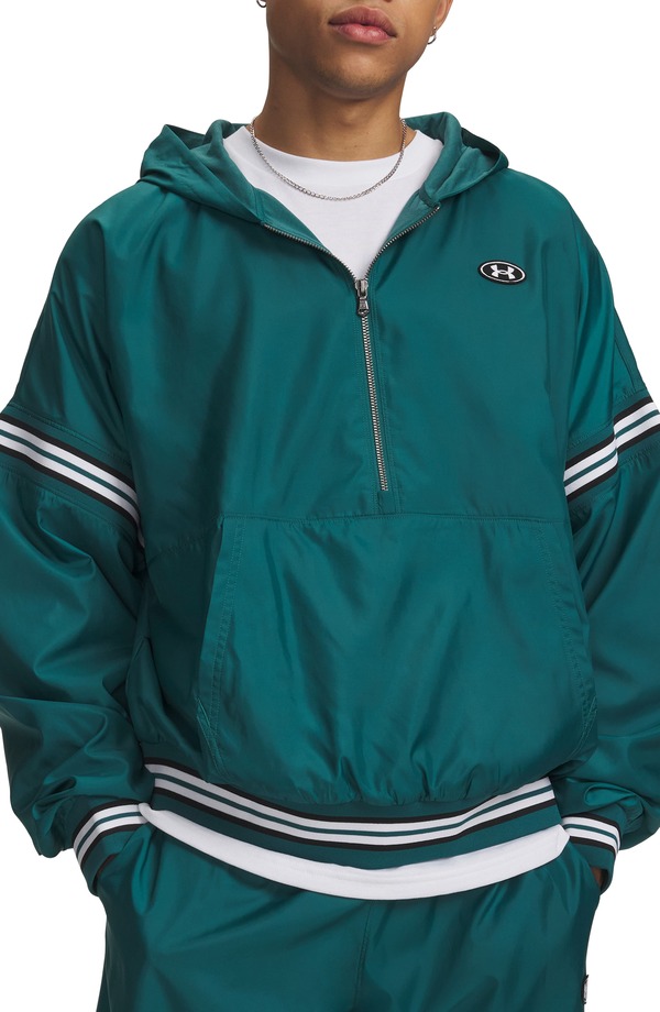 アンダーアーマー メンズ アウター パーカー・スウェット ハーフジップ Under Armour UA Icon Oversize Waterepellent Half Zip Hoodie Rack Green 緑であること