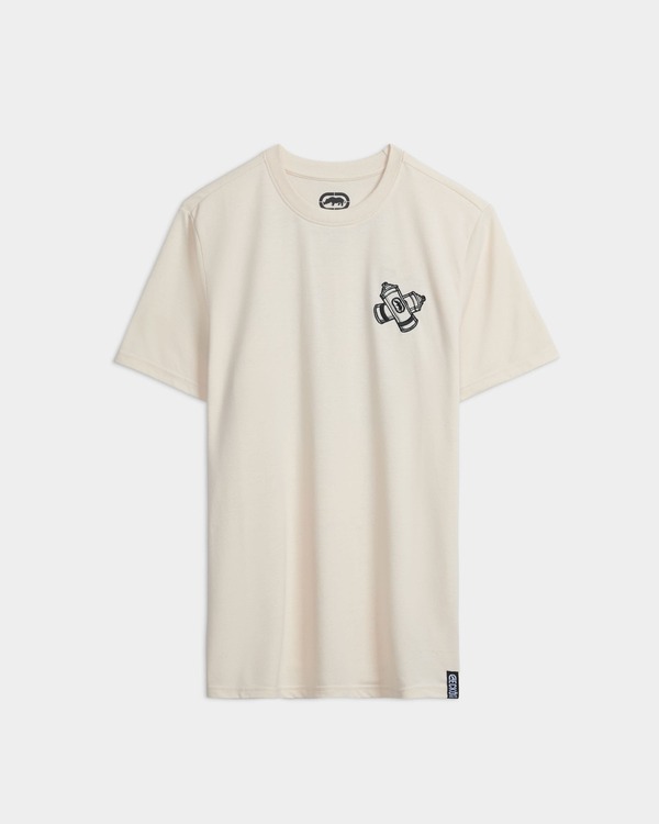 山びこ メンズ トップス ティーシャツ ECKO Spray Can Tee Chalk 車輪止め