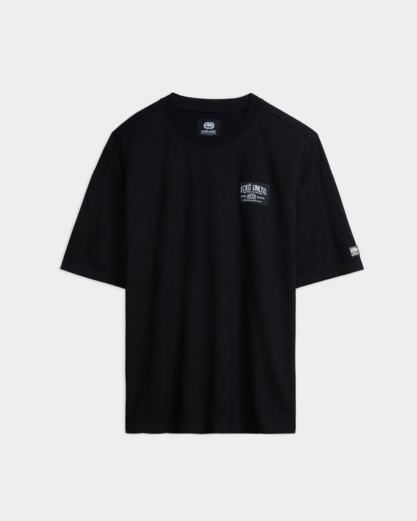 山びこ メンズ トップス ティーシャツ 編み物 ECKO Double Loader Knitee Black 黒いこと