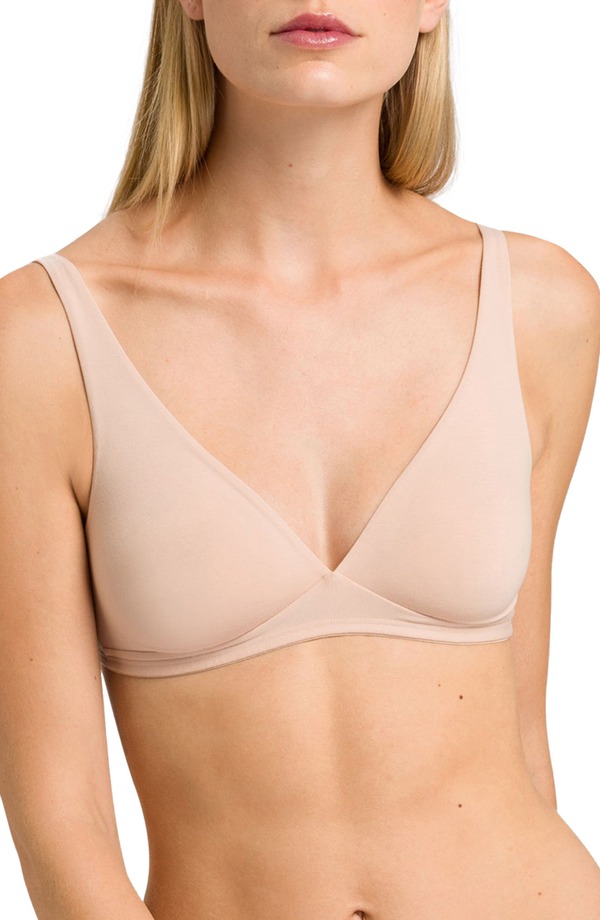 ハンロ レディース アンダー御召しもの ブラ 綿織物 Hanro Cotton Sensation Soft Cup Bra Beige ベージュ