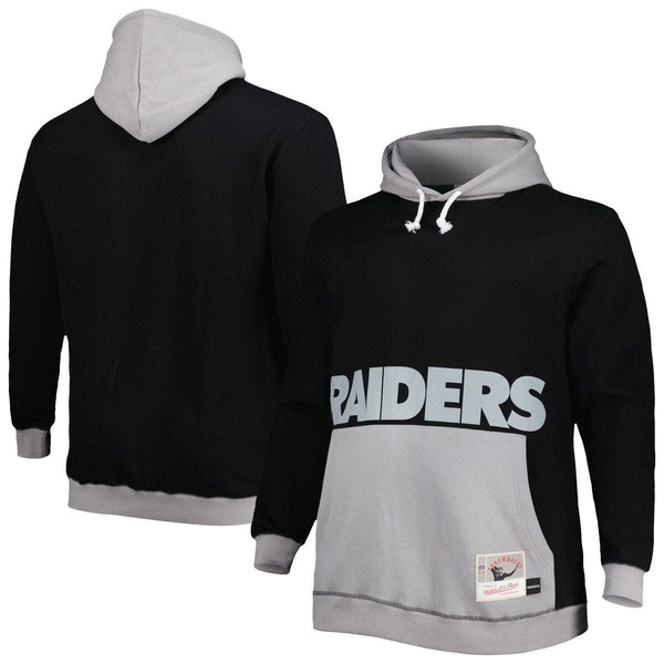 ミッチェル\u0026ネス メンズ アウター パーカー・スウェットール Men\u0027s Mitchell \u0026 Ness Black/Silver Las Vegas Raiders Big \u0026 Tall Big Face Pullover Hoodie Black 黒いこと