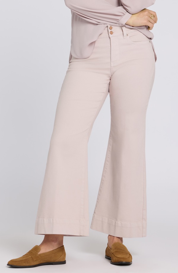 エヌワイディージェイ レディース ボトムス ジーンズズボン下 ご機嫌酉の方角 デニム NYDJ Mia Cool Embrace High Waist Palazzo Flare Jeans Rock Flower