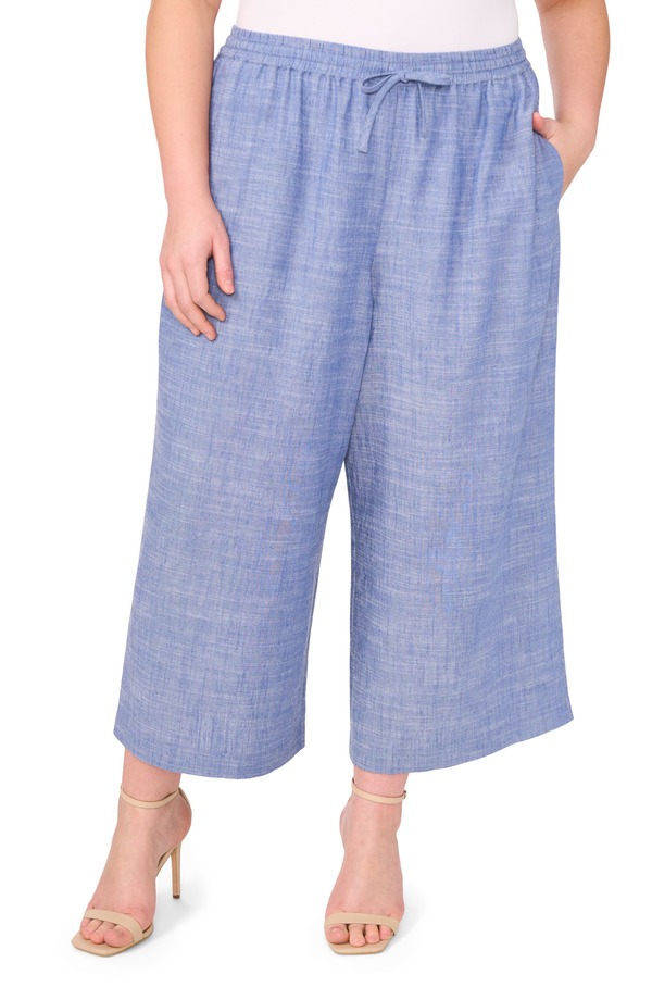 セセ レディース ボトムス レギンス ワイドレッグ ズボン下 CeCe Wide Leg Drawstring Pants Indigo Wash インディゴ