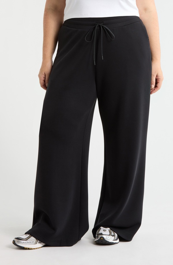 ゼラ レディース ボトムス レギンス ワイドレッグ ズボン下 Zella Soft Luxe Wide Leg Pants Black 黒いこと