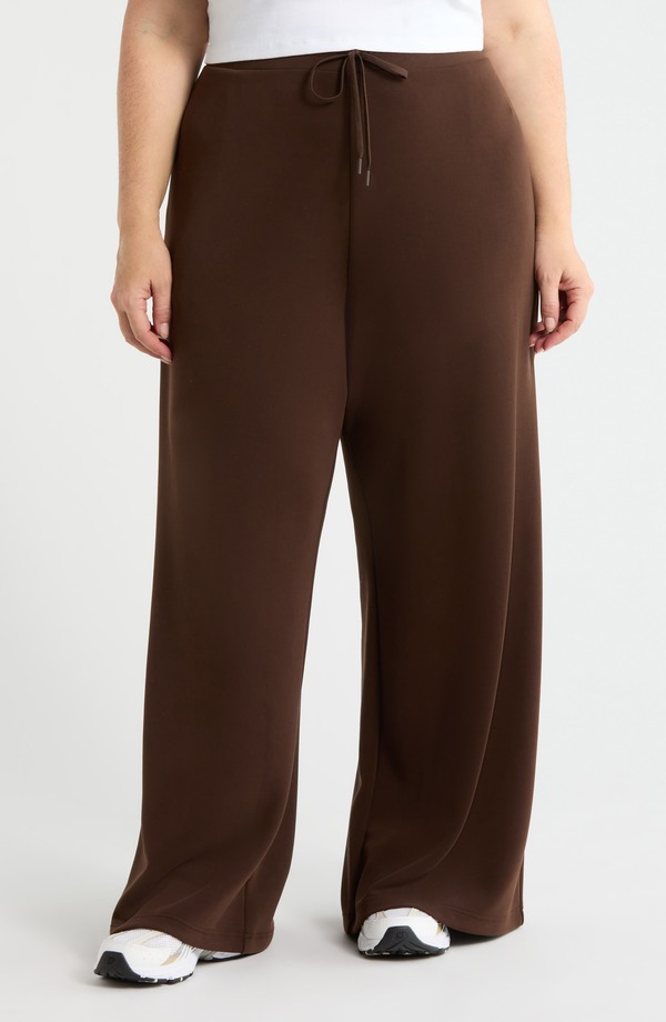 ゼラ レディース ボトムス レギンス ワイドレッグ ズボン下 Zella Soft Luxe Wide Leg Pants Brown Mole\u0027 赤銅色