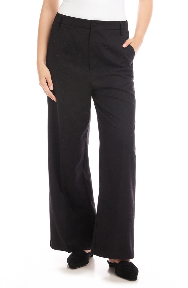 カレンケーン レディース ボトムス レギンス ワイドレッグ ズボン下 Karen Kanembelished Wide Leg Pants Black 黒いこと