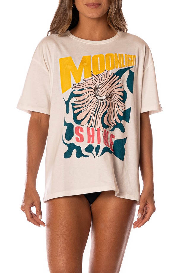 マージ レディース トップス プルオーバー 綿織物 Maaji Beige Breeze Azalea Cotton Cover-Up T-Shirt Open White 白いこと