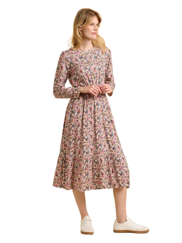 ウィグル レディース トップス 衣裳 お花柄 MIDI お花 Brakeburn Abloom Long Sleeve Floral Midi Dress Cream 皮膚軟化剤