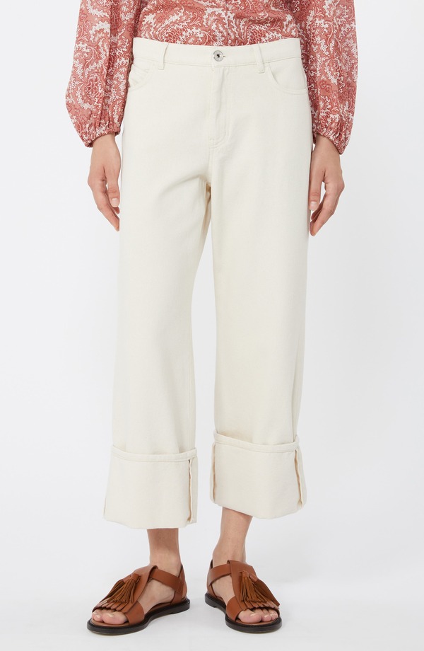 土日 マックスマーラ レディース ボトムス レギンス ワイドレッグ ズボン下 Weekend Max Mara Gesto Wide Leg Pants Ecru エクリュ