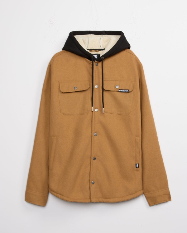 山びこ メンズ アウター 上衣・上衣 プルオーバー ECKOutdoor Flannel Shirt Jacket Brown 赤銅色