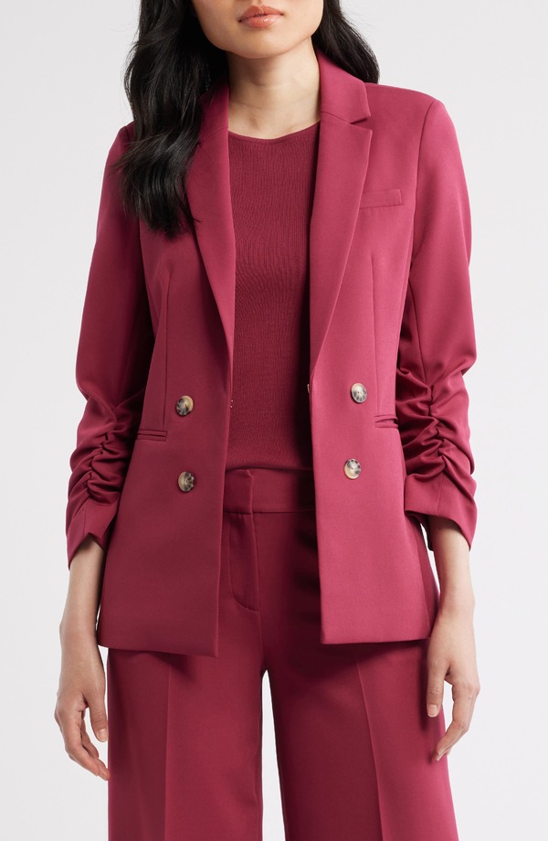 タハリエーエスエル レディース アウター 上衣・上衣 スポーツジャケット Tahari ASL Faux Double Breasted Blazer Berry Bliss
