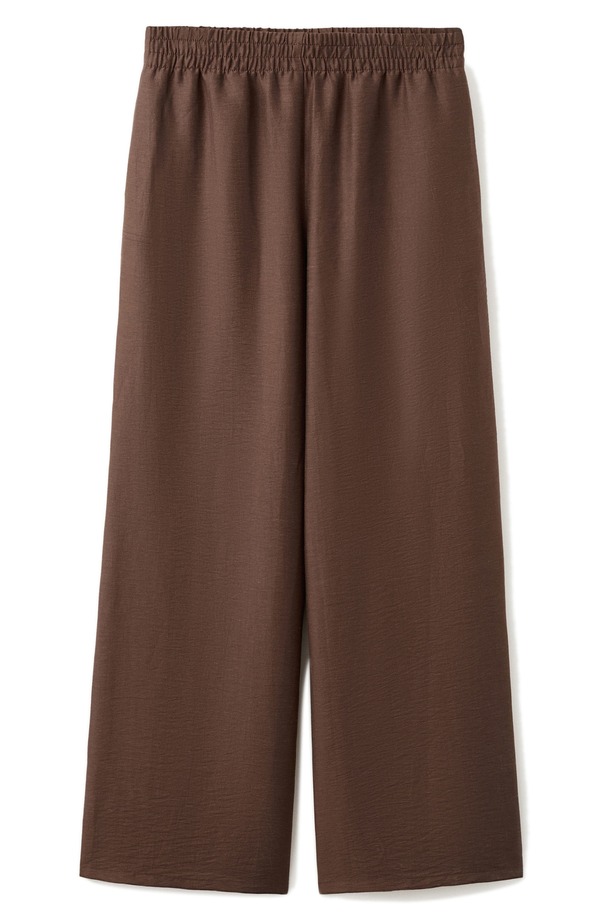 マンゴ レディース ボトムス レギンス ワイドレッグ ズボン下 MANGO Wide Leg Palazzo Pants Brown 赤銅色