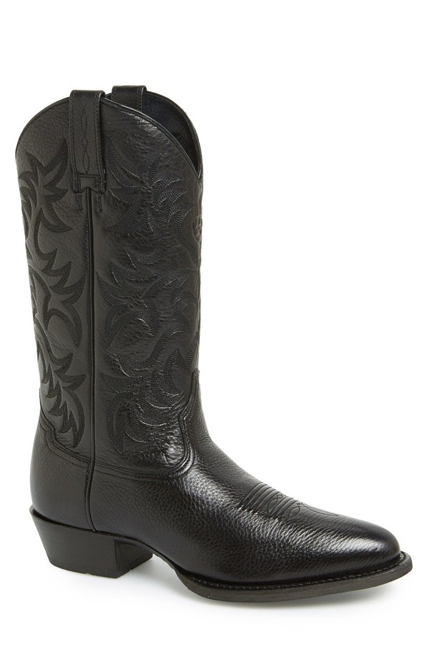 アリアト メンズ シューズ ブーツ・レインブーツ Ariat Heritage R Toe Western Boot Black 黒いこと