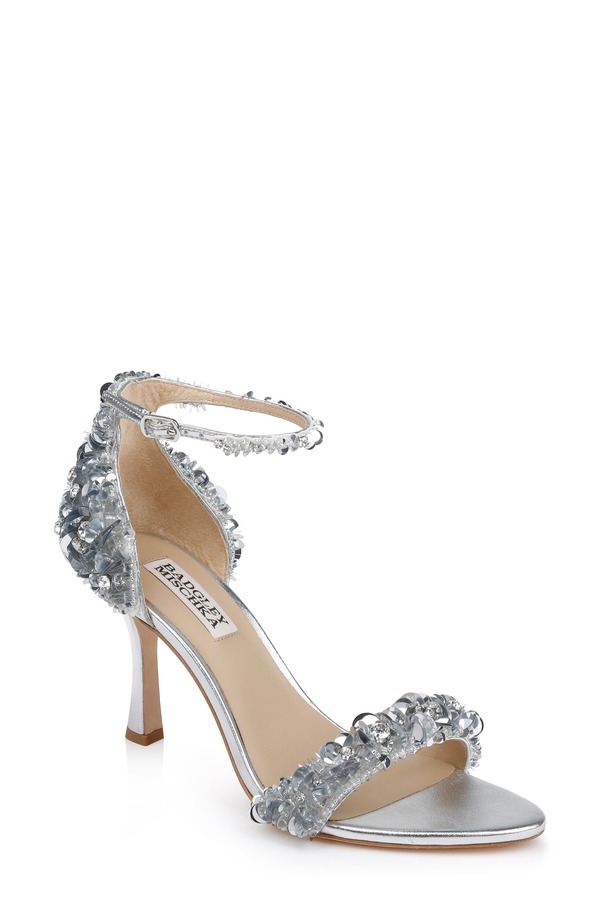バッドグレイミッシカ レディース シューズ ヒール サンダル アンクル Badgley Mischka Collection Ankle Strap Sandal Silver Metallic シルバー
