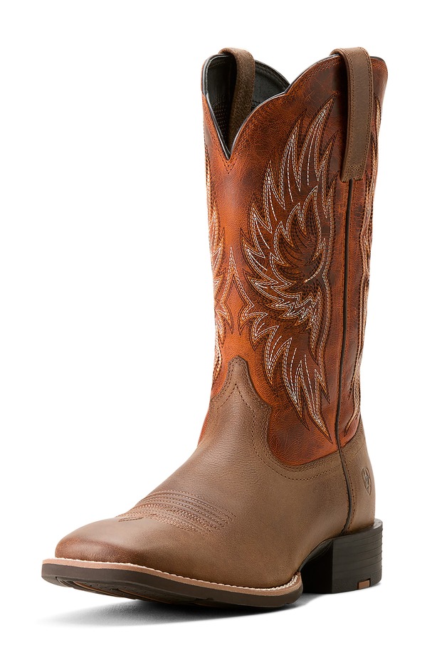 アリアト メンズ シューズ ブーツ・レインブーツ Ariat Sport Rider Cowboy Boot Vintage Oak/ Rustic Orange オレンジ色