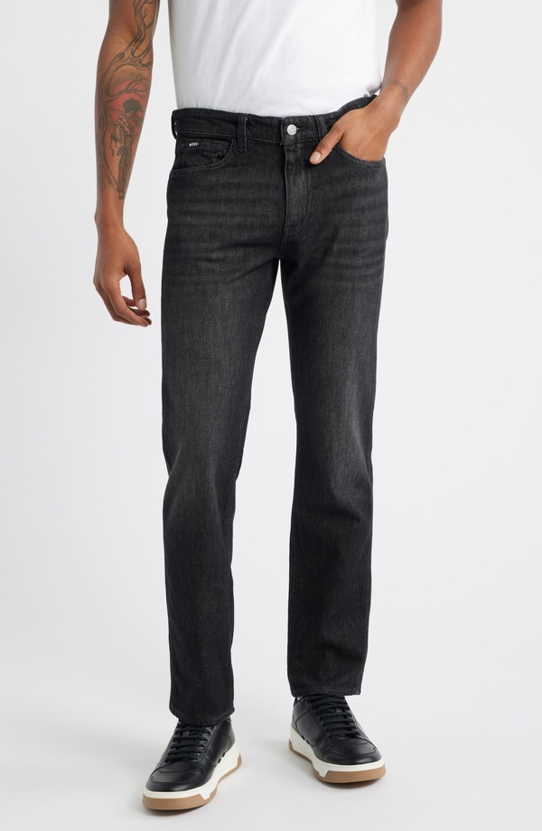 ボス メンズ ボトムス デニムパンツ スリムフィット ジーンズ BOSS Delaware Slim Fit Jeans Black ブラック 37,570円